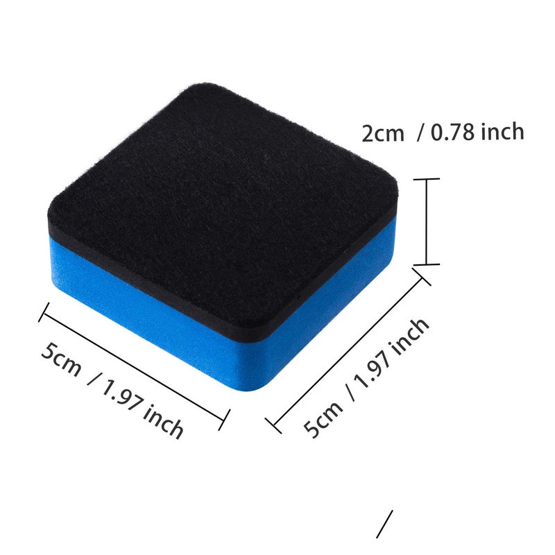 favide Favourde 48 Pack Magnetic Whiteboard Dry Erase Erasers Chalkboard Cleansers for Classroom, Home and Office (Blue) - Image 2